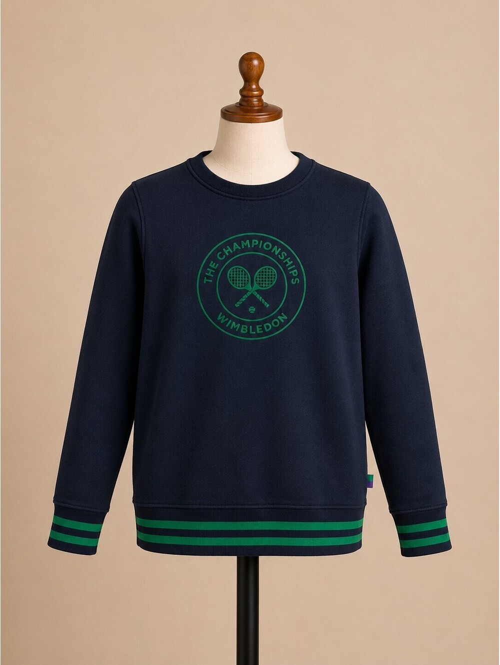 Official Wimbledon Championships Sweatshirt 11-13 Years Navy Green Tennis London